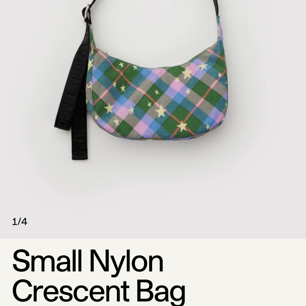 BAGGU Multicolor Plaid Crossbody Bag